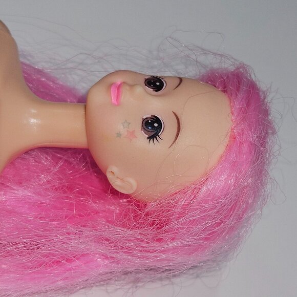 Mimi World Fashion Doll Nude Pink Hair Stars on Face 2012 - Picture 7 of 10